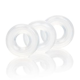 Set Of 3 Silicone Stacker Rings Clear