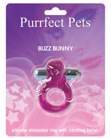 Purrrfect pet cockring clit stimulator bunny - purple