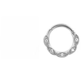 Fashion Stainless Steel Material Puncture Nose Ring (Option: Steel Color-1.2x10mm)