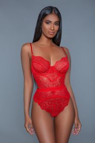 2014 Bettany Bodysuit (Color: Red, size: XL)