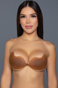 2308 Mango Shaped Silicone Bra (Color: Tan, size: B)