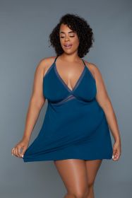 2250P Hailee Babydoll (Color: Deep Royal, size: 2X)