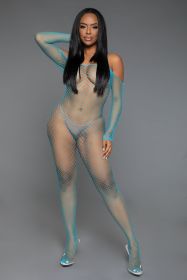 2359 Catch Me Bodystocking (Color: Turquoise, size: OS)