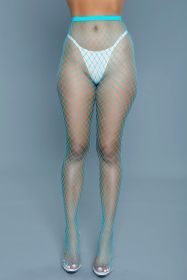 2303 Can't Back Down Pantyhose (Color: Turquoise, size: OS)