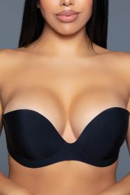 2305 Barely Even There Adhesive Bra (Color: Black, size: B)