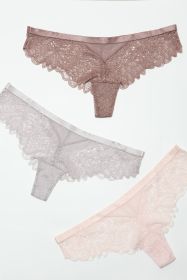 2212B3PK Wren Cheeky 3 Pack (Color: Pink/Peach/Grey, size: XL)