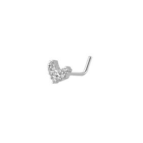 Unisex Stainless Steel Inlay Zircon Puncture Nose Ring (Option: 4 Silver)