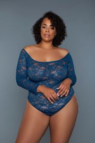 2248P Marina Bodysuit (Color: Deep Royal, size: 1X)