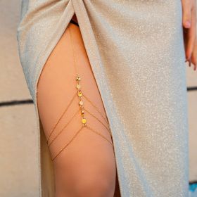 Multi-layer Chain Star Leg Ring Thigh Chain (Option: 08 Gold 0325-Specifications)