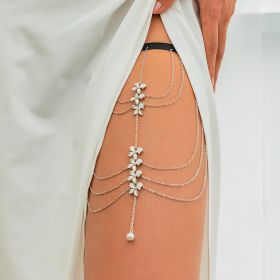 Multi-layer Chain Star Leg Ring Thigh Chain (Option: 06 White K0320-Specifications)