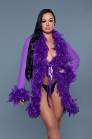 BW834S Lux Robe (Color: Violet, size: OS)