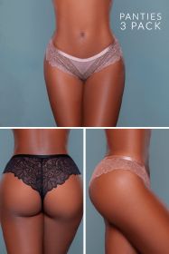 2212A3PK Wren Cheeky 3 Pack (Color: Black/Bronze/Brown, size: L)